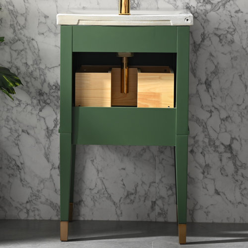 Everly Quinn Deon 20'' Freestanding Single Bathroom Vanity with